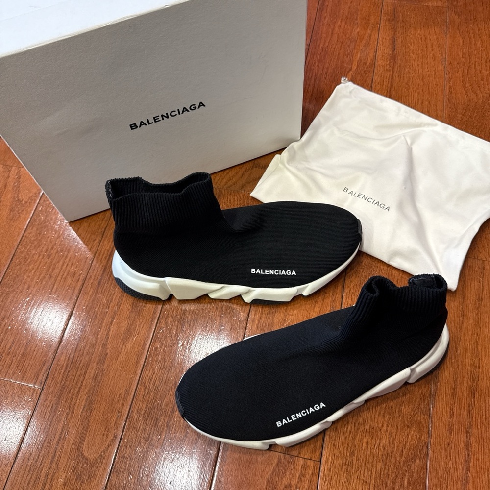 Balenciaga Men's Black Sock Sneakers
